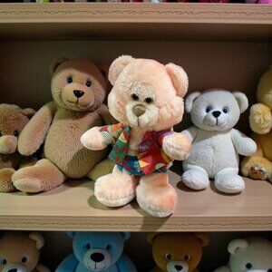 Vintage 1990s Dan Brechner Hawaiian Shirt Teddy Bear‎ Plush Toy 16" Tall